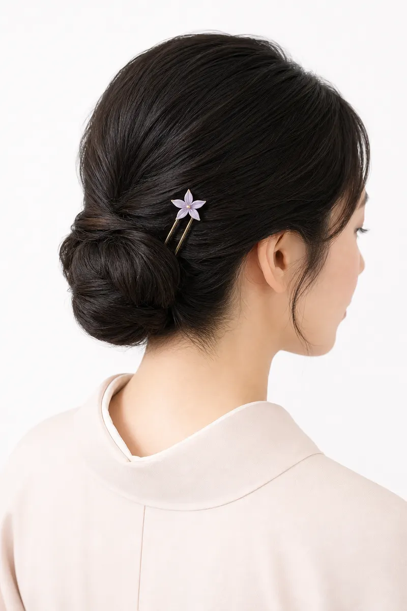 薄藤 小花Uピン