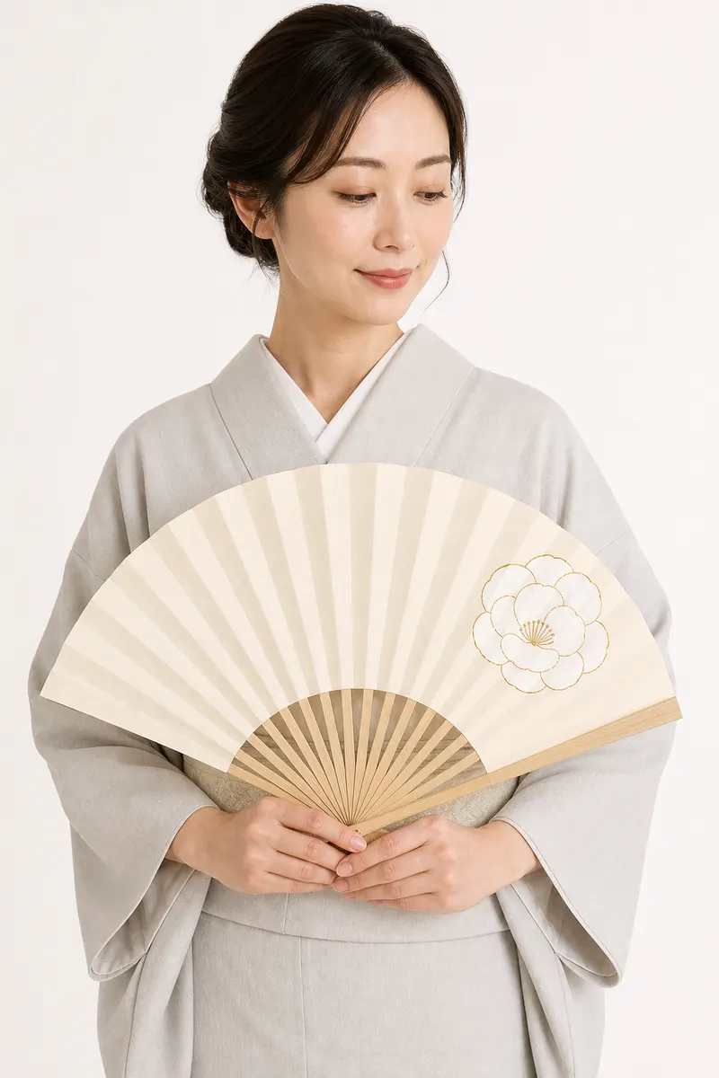 白椿 扇子