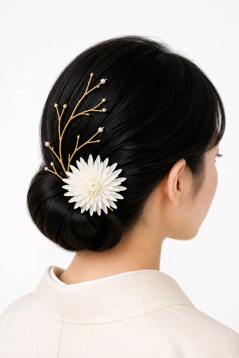 白菊 金露髪飾り