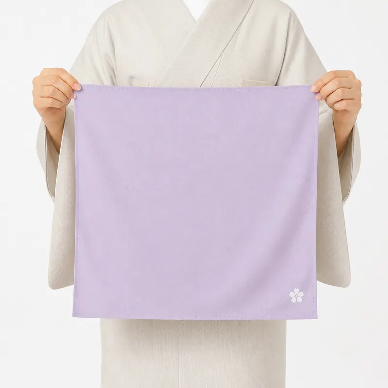 薄藤 和装ハンカチ