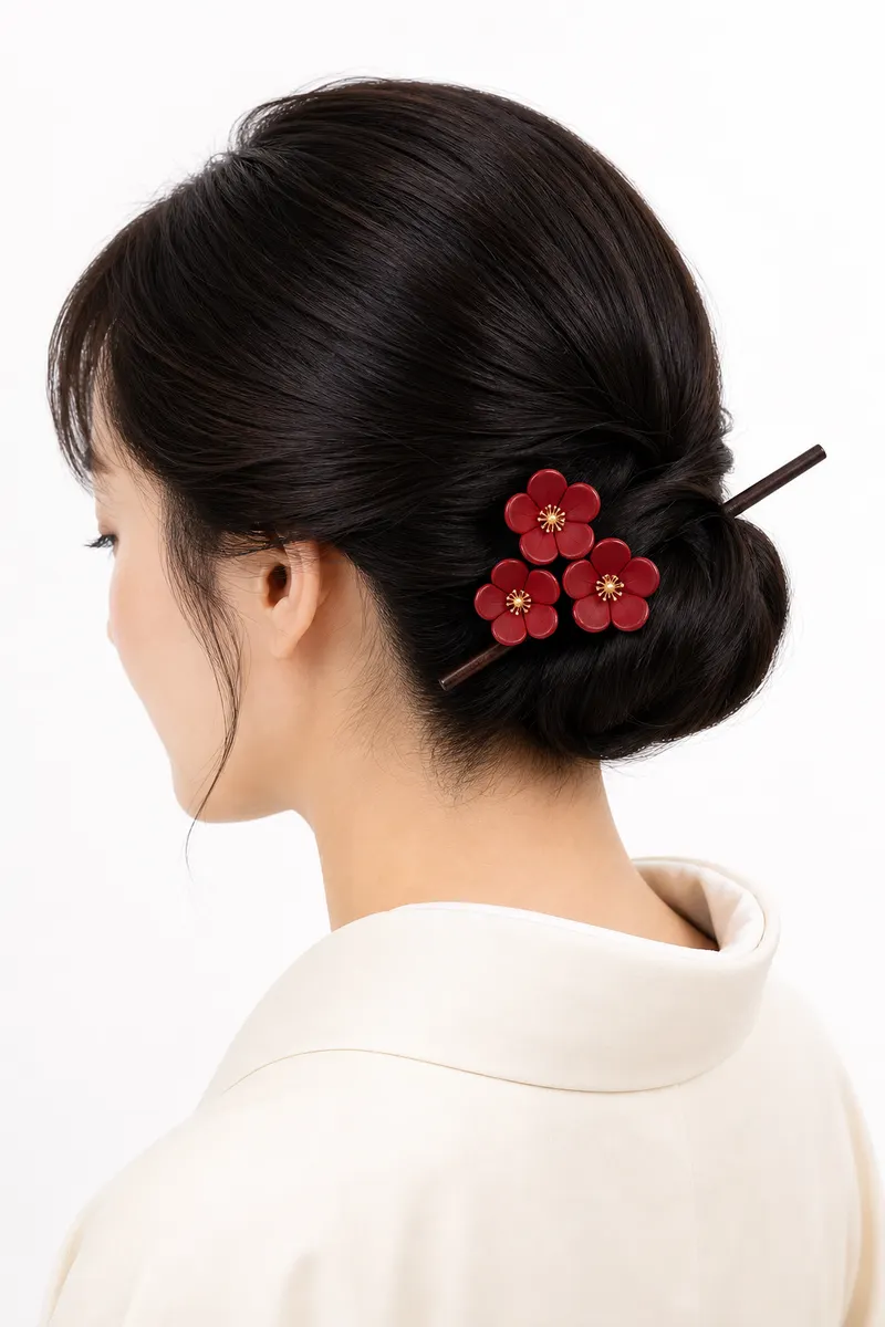紅梅 三輪かんざし